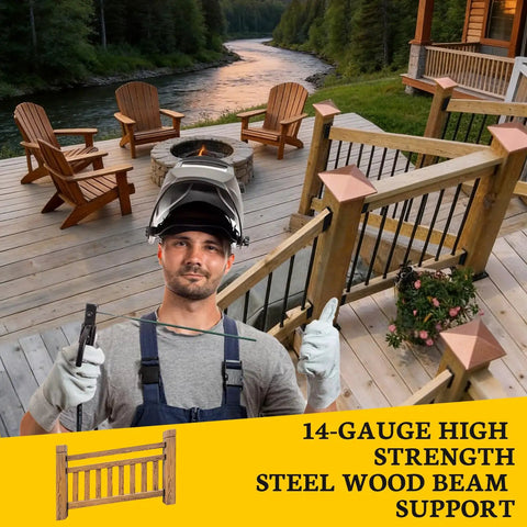 30 Degree Stair Railing Bracket Connectors U Shaped Concealed Mounts For 2 By 4 Lumber DIY Friendly Deck Handrail Brackets For Wood Fences Pergolas Log Cabins Black 4 Pair