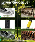 Comparison of Heavy-Duty Dethatching Rake For Lawns 15 Inch With 19-Tine Steel Head highlighting sturdy design and durability