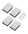 Top Shelf 80 Piece Trumpet Plantation Shutter Repair Kit With Solid Tilt Rod Staples For Window Louver Fix Hassle Free Snap On Install Silver Finish quality metal hardware staples and clip.