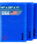 Replacement Filter Pads 16x25 3 Pack With Fiberglass Media And Activated Carbon Center For Dynamic Air Cleaner 14.5x22.5 Actual Size
