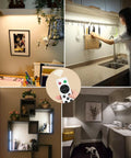 Under Cabinet Lighting Kit With Remote And Touch Switch No Fuss 20 LED USB Rechargeable Dimmable Lights in various room settings