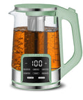 Electric Glass Kettle With 1.7L Capacity, Programmable Tea And Coffee Brewer, 6 Easy To Use Presets, Digital Touch Display