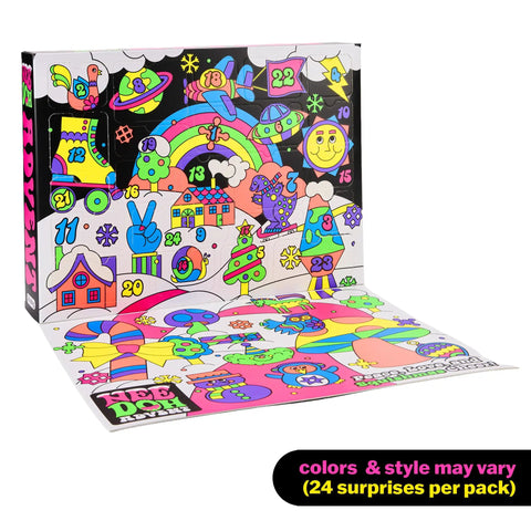 Squishmas Advent Calendar With 24 Days Of Hype NeeDoh Sensory Squishies, colorful design showcasing 24 surprise doors.