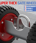 8 Inch Rolling Gate Wheel For Sliding Gates Heavy Duty Casters For Chain Link Gates Metal Fence Or Wooden Gates Durable Auto Tire Rubber