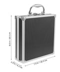 Boss Grade Aluminum Alloy Toolbox Featuring Secure Locking Panel And Portable Tool Stash Hella Tough For Hardworking Crews And DIY Enthusiasts, side view, 8 x 7.9 x 2.4 in.