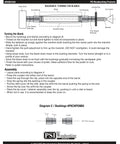 Diagram of Rollester Rollerball Pen Kit Starter Package for woodturning projects with hardware and bushing set instructions.