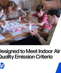Family engaged in crafting activities around a table with colorful drawings, showcasing creativity and educational fun.