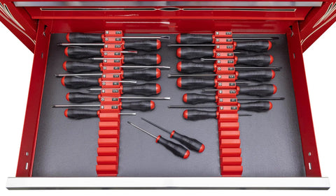 Screwdriver Pro Modular Organizer For 13 Tools With Magnetic Base Red Made In USA Built Tough For Real World Jobs Quick Access Custom Config
