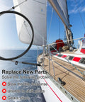 Sailboat with two 14ft boat engine control cables for outboard engine Mercury Gen I throttle and shift cables