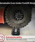 Rock Solid Heavy Duty Rubber Floor Mount Base Pad Kit For Ductless Mini Split Air Conditioner supports forklift weight effectively.