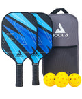 Ben Johns Pickleball Set With Pro Grade Reinforced Fiberglass Paddles And Honeycomb Polypropylene Build Includes 2 Paddles 4 Balls And Paddle Bag For A Game Changer On The Go Play