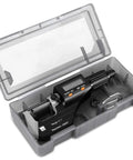 Precision Digital Micrometer For Machine Shops And Engineering Projects Featuring Bright Lcd Screen in protective case.