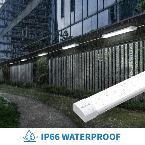 Two Pack Linkable LED Shop Lights 2ft And 4ft Waterproof Tubes 5000K Under Cabinet Lighting 18W Each Bright 1800 Lumens
