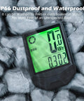 Wireless Bike Computer With Touch Sensor And Auto Wake Up IP66 Waterproof Speedometer and Odometer over ice blocks