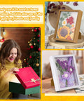 Sunflower Crochet Kit With Photo Frame Easy Diy Fun Flower Craft Set With yarn, hooks, floral wire, and fiber fill included in frame.
