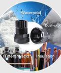 Rock Solid 3/4 Inch IP68 Waterproof Cable Glands With Killer Grip Strain Relief Nylon Cord Connectors, showcasing waterproof and dust-proof features.