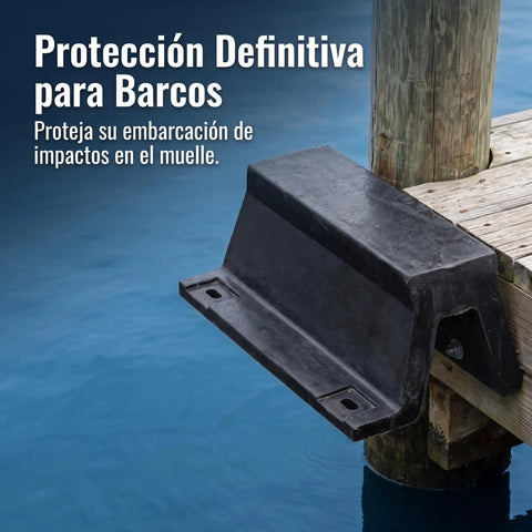 Rubber Arch Dock Shield Bolt Down Kit For Boat Impact Protection installed on dock for safety
