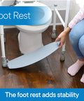 Foot rest for Hassel Free Folding Toilet Safety Frame And Super Solid Portable Bathroom Handrail, enhancing stability and support.