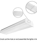 2Ft LED Wraparound Flush Mount Ceiling Light 20W 2400 Lumens 4000K Neutral White Energy Saving Long Life Fixture for garage and kitchen