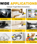 Wide applications of Heavy Duty 3000W Steam Cleaner Machine With 3.5L Tank And Six Attachments for various cleaning tasks.