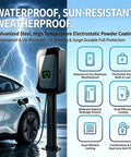 Weatherproof EV Charger Box With Double Lock Guard For Outdoor Use Tough As Nails Metal Shell in stormy weather.