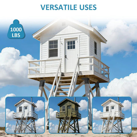 Heavy Duty 4x4 Elevator Deer Stand Brackets 4 Pack Angled Platform Supports For Deer Stands Hunting Blinds Tree Houses Shooting Shacks Outdoor Decks Built Tough Steel Construction