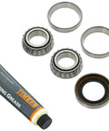 Rock Solid Trailer Bearing Replacement Kit For Heavy Duty RV Camper Axles includes bearings, grease tube, and seal for smooth operation.