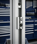 Close-up of Super Sweet 15 Count M6 T Slot Nuts for 4040 Aluminum Extrusion with 8mm Groove in aluminum frame.