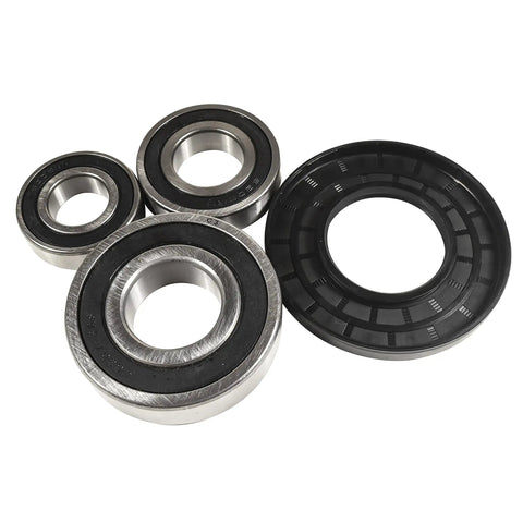 Premium Hella Sturdy Front Load Washer Bearing And Seal Kit To Crush Grinding Noise Quickly For Whirlpool Machines With Quick Swap Setup And Leak Resistant Sealing includes three bearings and one gasket.