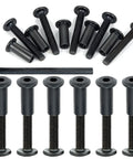 Forty Sets Black M6X40MM Furniture Connector Bolts And Cap Nuts Assortment Kit With Matching Drive Tool For No Sweat Wood Assembly And Diy Cabinet Hardware That Actually Holds Tight, featuring bolts and cap nuts.