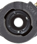 Industrial Grade Drop In Replacement Three Quarter Inch Bore Flange Ball Bearing Unit With Cast Iron Housing And Nitrile Rubber Seals showing the grease fitting and seal details.