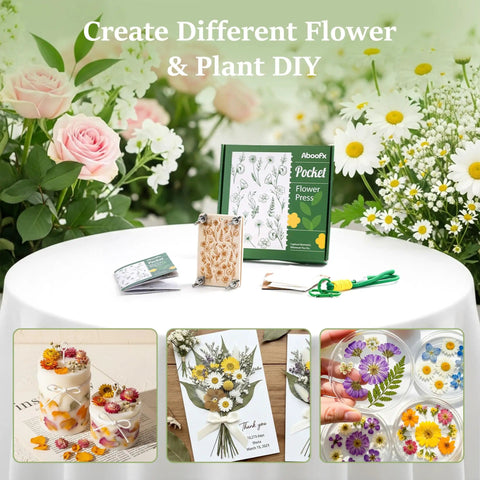 Mini Flower Press Kit For Small Blooms And Leaves, Easy Travel Friendly Press For Plants, Herbs, and Micro Flowers on display.