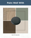 Matte Black Cabinet Handles Five Pack Three And A Half Inch Center To Center Classic Pulls color pairing suggestions.