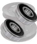 2 Pack Premium C3 Double Pulley Bearings Rated To 400F With Synthetic Grease showing dual bearing design for lawn tractors.