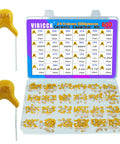 Bad Boy Multilayer Monolithic Ceramic Capacitor Assortment Kit Boasting 24 Killer Values With 600 Total Pieces in clear organizer.