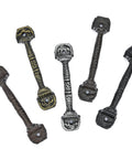 Sliding Barn Door Handles Set Of 4 In Dark Brown Cast Iron With Vintage Rustic Finish, multiple color options, long gate pulls for interior and outdoor use.