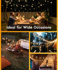 Led Replacement Light Bulbs For E12 Candelabra Base, Shatterproof Globe Bulbs in outdoor cafe and patio settings