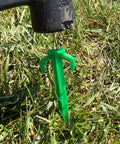 Green Contractor Grade Biodegradable 4 Inch Stakes 100 Count For Securing Weed Fabric Landscape Fabric Netting And Blankets