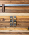 Dead Smooth Double Wheel Sliding Glass Door Rollers With Heavy Duty Steel Core Bearings for track replacement on wooden wall.