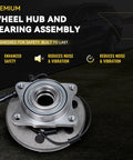 High Grade Rear Wheel Bearing And Hub Assembly With Abs Ready Design For 2003 2004 2005 2006 Ford Expedition And Lincoln Navigator 6 Stud Plug And Play Straight Shot close-up view showing the assembly features.