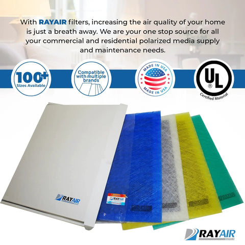 Replacement Filter Pads 16x25 3 Pack With Fiberglass Media And Activated Carbon Center for Dynamic Air Cleaner 14.5x22.5 Actual Size