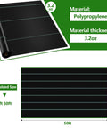 Heavy Duty Garden Weed Barrier Fabric 3ft By 100ft Landscape Ground Cloth With Superior Permeability in black polypropylene