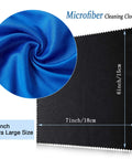 Black microfiber cleaning cloth, 7x6 inches (18x15 cm), for glasses, sunglasses, electronics, camera lenses