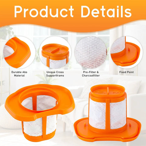 Six Pack Replacement Filter Set For HHVKF10 Compatible With Dust Buster Handheld Vacuum Fits HHVK515J00FF with product details