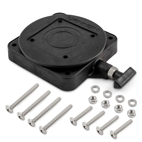 Heavy Duty Composite Downrigger Mount With Smooth 360 Swivel And Rock Solid Angle Locking built tough, includes stainless hardware and screws.
