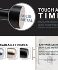 No Sweat T Knob Pulls For Cabinets And Drawers 5 Pack Brushed Nickel Hardware modern solid metal T knob close-up.