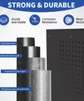 Close-up of materials used in 30 Inch Badass Steel Tool Cabinet, showcasing SPCC Cold Rolled Steel and durable layers.