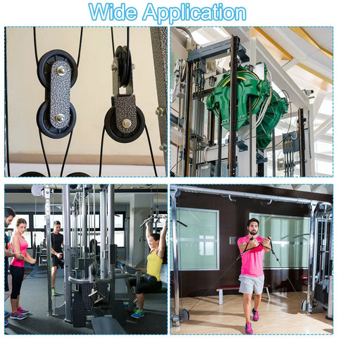 Badass Double Pack Premium Nylon Bearing Pulley Wheel Set 75mm installed on gym equipment for smooth cable machine operation.