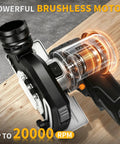 3 Inch Cordless Cut Off Tool And Brushless Mini Circular Saw With Two 4ah Batteries Takes The Cake For Powerful Cutting On Steel And Tile Zero Sweat Daily, highlighting powerful brushless motor.