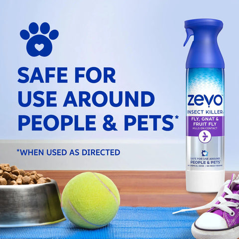 Fast Acting Flying Insect Killer Spray Tough Love Formula For Home Nukes Fruit Flies Gnats House Flies And Mosquitoes On Contact with pet area and tennis ball.
